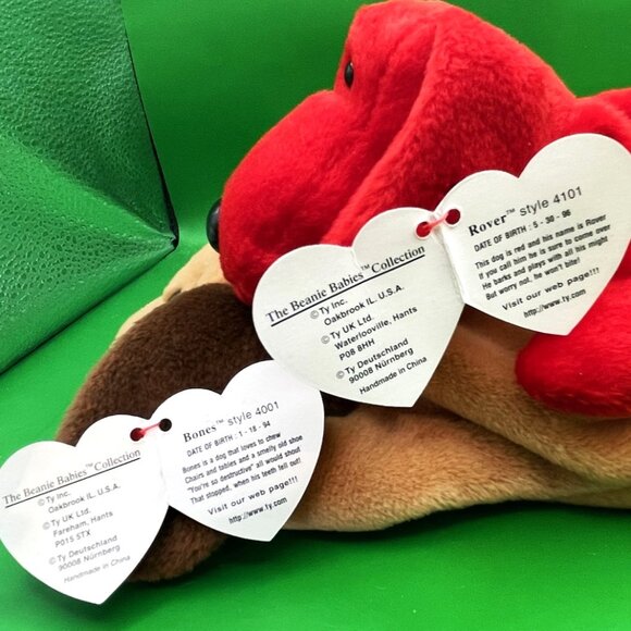 Ty Beanie Baby Dog Puppy Bundle Beanbag Plush Stuffed Animal Toys Jinglepup Pug - Picture 13 of 16